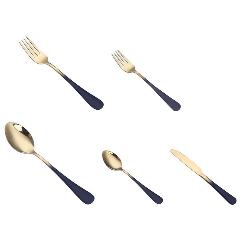 Bộ đồ ăn bằng thép không gỉ mạ vàng titan